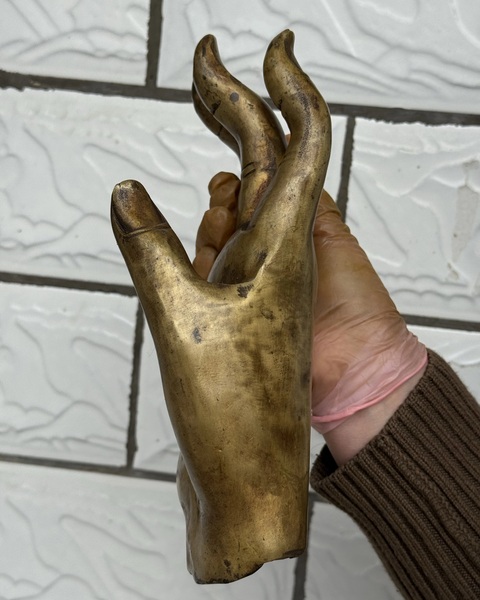 古玩銅器佛手真品鑒賞圖