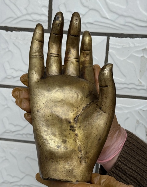 古玩銅器佛手真品鑒賞圖