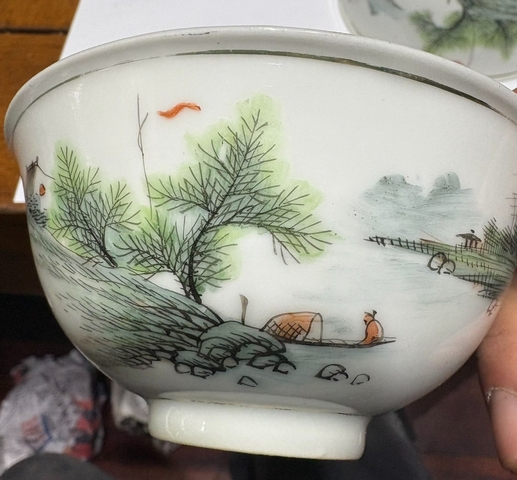 古玩陶瓷山水紋碗拍賣，當前價格688元