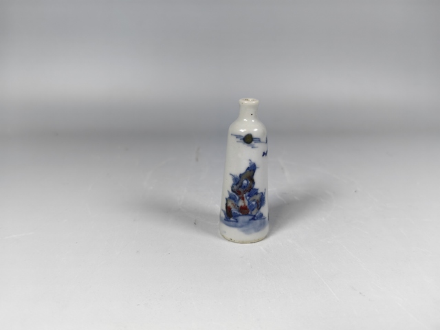 古玩陶瓷清中晚風景高仕人物紋鼻煙壺真品鑒賞圖