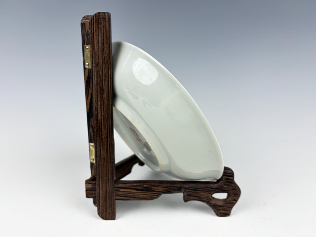 古玩陶瓷民國·藍地粉彩瓜瓞綿綿盤拍賣，當前價格249元