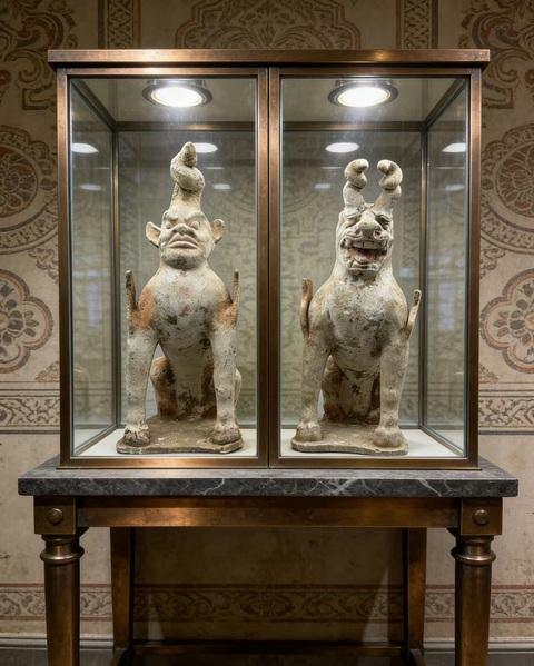 古玩陶瓷隋唐·辟邪獸拍賣，當前價格6000元