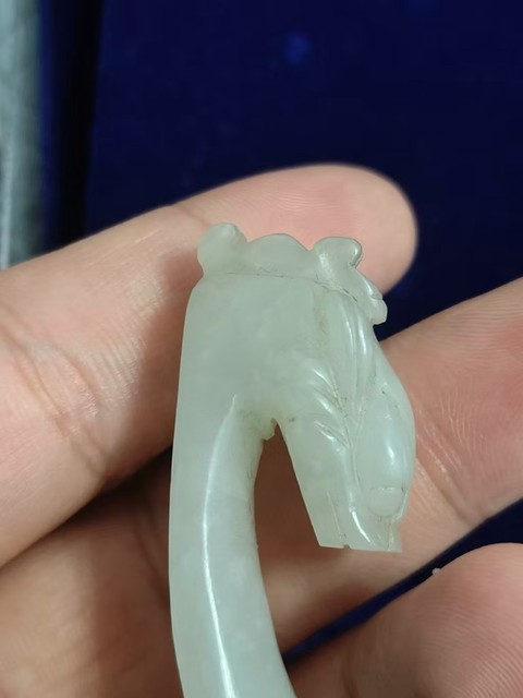 古玩玉器和田玉龍鉤真品鑒賞圖