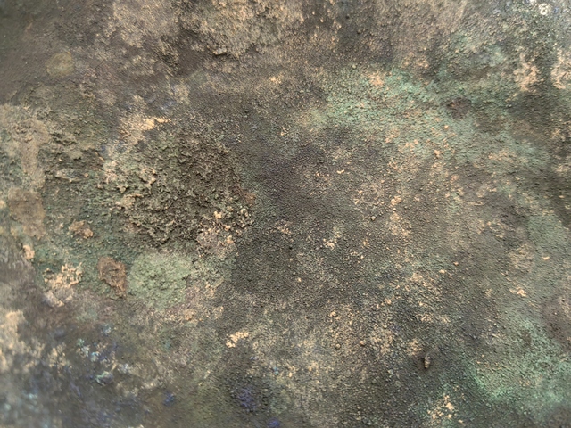 古玩銅器漢代青銅鼎蓋真品鑒賞圖