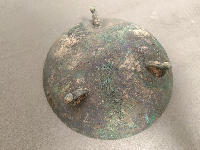 古玩銅器漢代青銅鼎蓋真品鑒賞圖