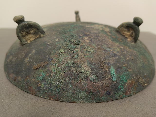 古玩銅器漢代青銅鼎蓋真品鑒賞圖