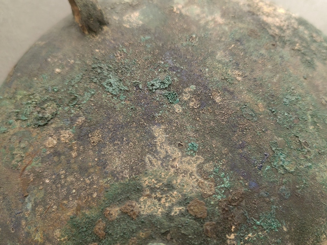 古玩銅器漢代青銅鼎蓋真品鑒賞圖