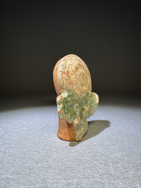 古玩陶瓷【館藏級重器】唐代:紅陶彩繪如意云紋陶鼓【身份顯赫】【級別極高】拍賣，當前價格0元