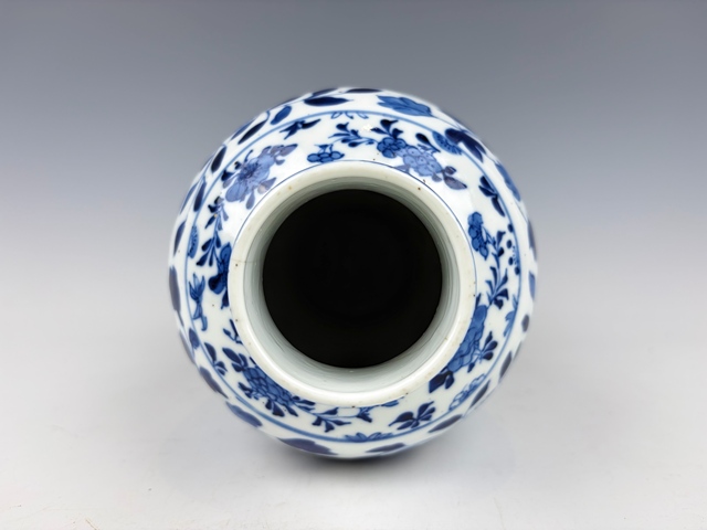 古玩陶瓷清晚期·青花龍穿牡丹大瓶拍賣，當前價格940元