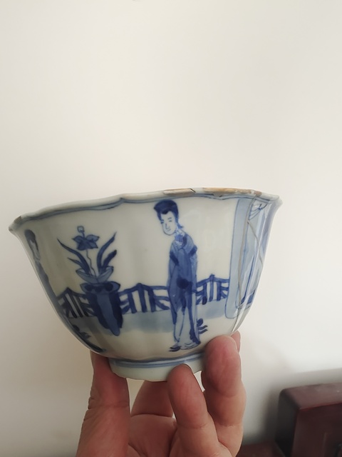 古玩陶瓷康熙青花杯真品鑒賞圖