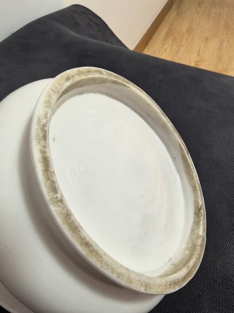 古玩陶瓷明末清初德化窯白釉雙獅頭爐真品鑒賞圖