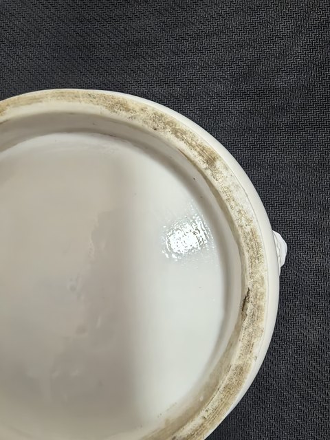 古玩陶瓷明末清初德化窯白釉雙獅頭爐真品鑒賞圖