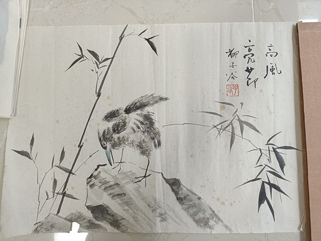 古玩字畫柳子谷水墨高風亮節圖真品鑒賞圖