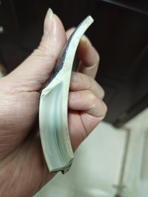 古玩陶瓷霽藍釉瓷片真品鑒賞圖