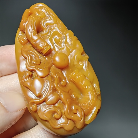 古玩雜項壽山石手把件真品鑒賞圖