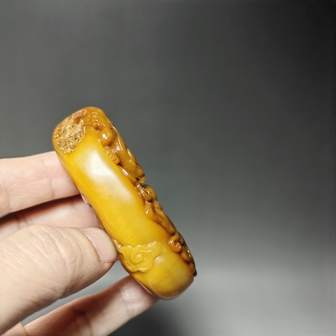 古玩雜項壽山石手把件真品鑒賞圖