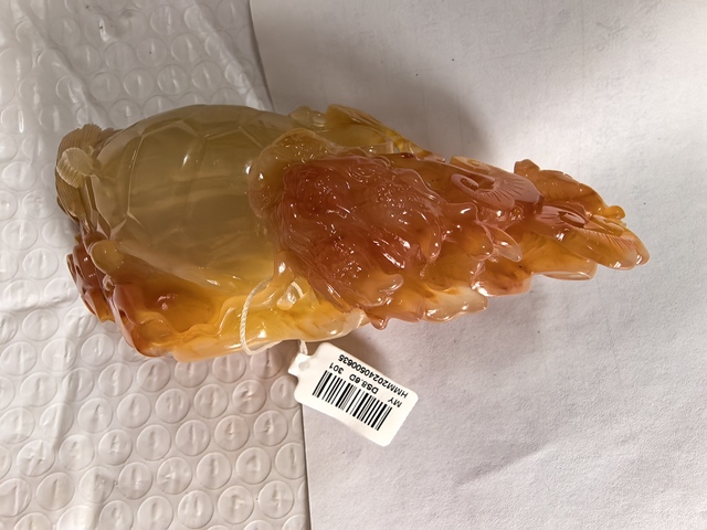 古玩玉器黃龍玉雕“龍龜擺件”真品鑒賞圖