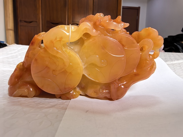 古玩玉器龍龜玉擺件真品鑒賞圖