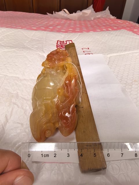 古玩玉器龍龜玉擺件真品鑒賞圖