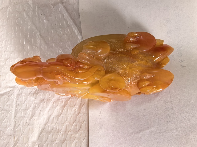 古玩玉器龍龜玉擺件真品鑒賞圖