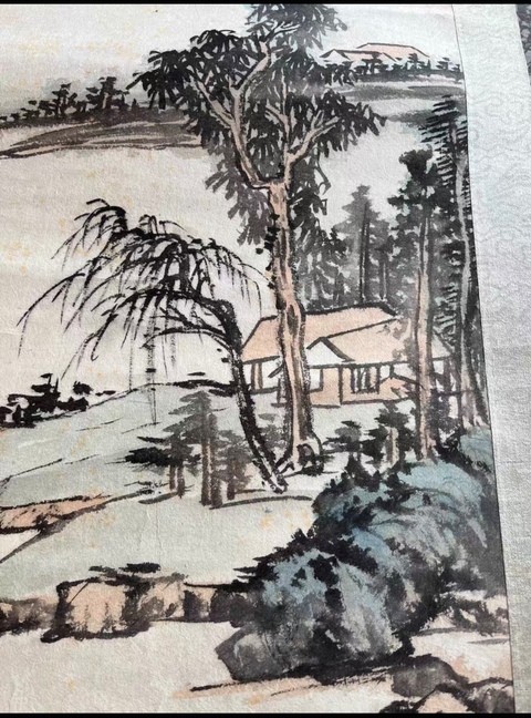 古玩字畫定山款寫意山水拍賣，當前價格35500元