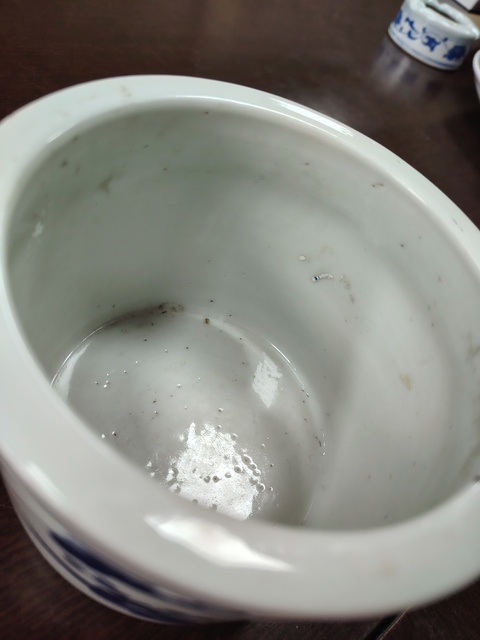 古玩陶瓷青花三星高照?qǐng)D香爐真品鑒賞圖