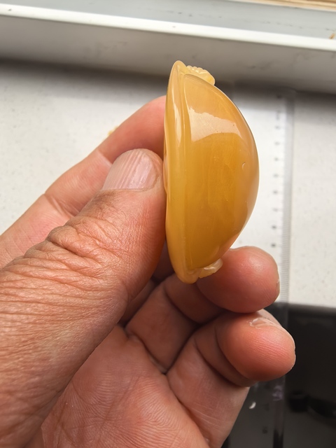 古玩玉器黃龍玉雕“佛公掛件”真品鑒賞圖