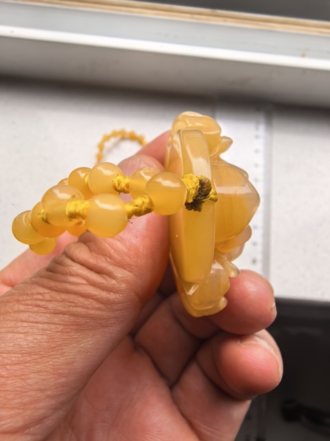 古玩玉器黃龍玉雕“佛公掛件”真品鑒賞圖