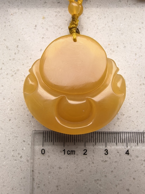 古玩玉器黃龍玉雕“佛公掛件”真品鑒賞圖