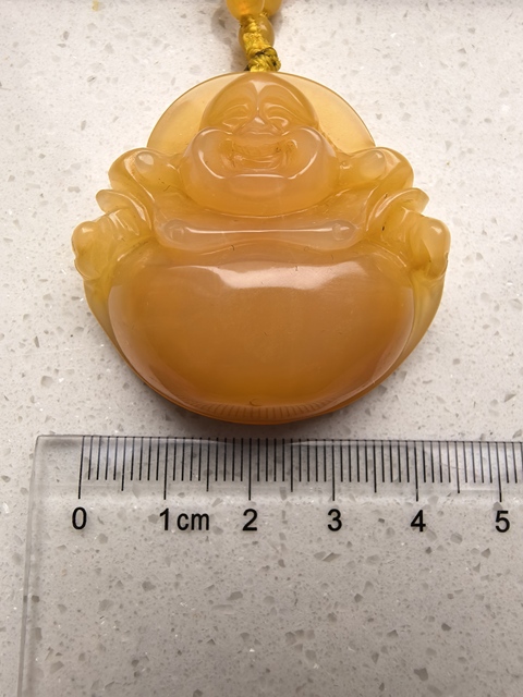 古玩玉器黃龍玉雕“佛公掛件”真品鑒賞圖