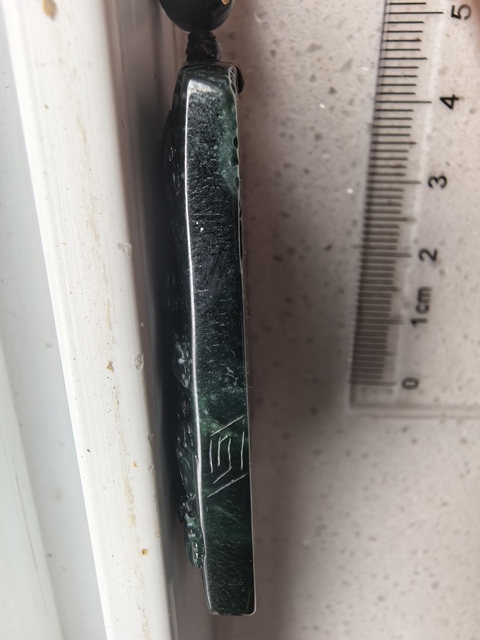 古玩玉器天然翡翠雕“山水牌”真品鑒賞圖