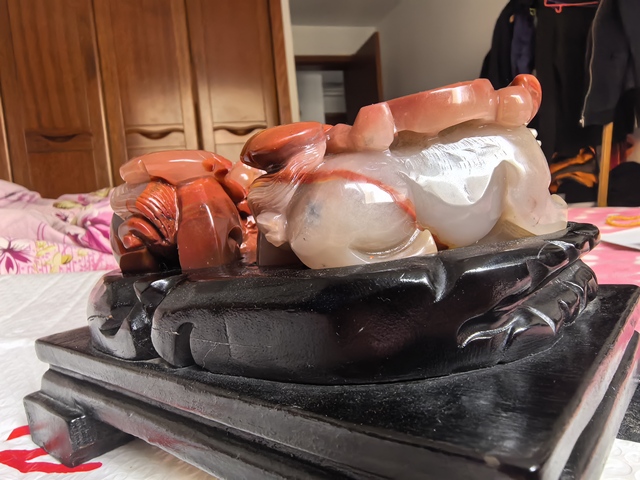 古玩玉器黃龍玉雕“貔貅擺件”真品鑒賞圖