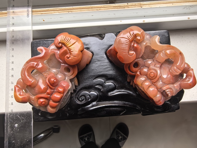 古玩玉器黃龍玉雕“貔貅擺件”真品鑒賞圖