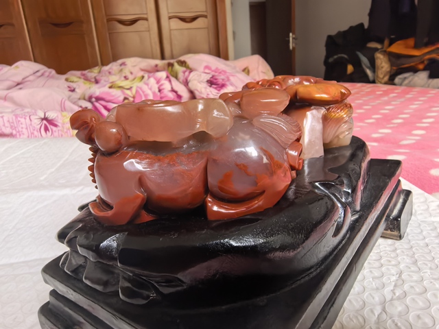 古玩玉器黃龍玉雕“貔貅擺件”真品鑒賞圖