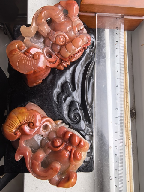 古玩玉器黃龍玉雕“貔貅擺件”真品鑒賞圖