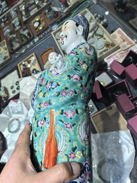 古玩陶瓷張仙送子真品鑒賞圖