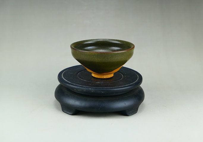 古玩陶瓷精品:南宋吉州窯茶葉末釉茶盞（珍貴釉色）拍賣，當前價格1052元