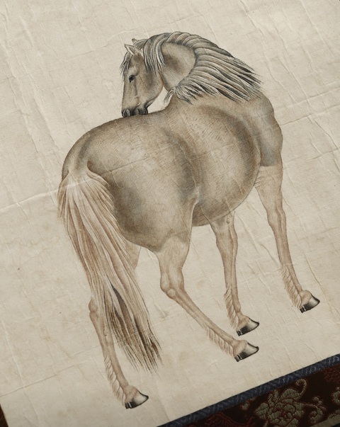 古玩字畫駿馬圖真品鑒賞圖