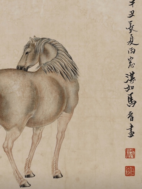 古玩字畫駿馬圖真品鑒賞圖