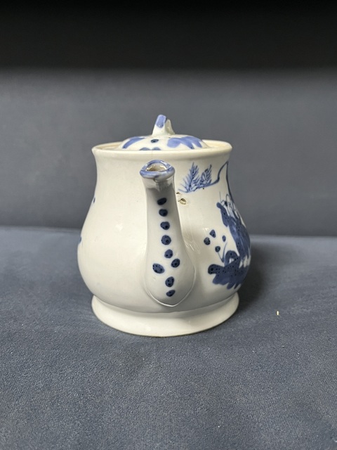 古玩陶瓷青花福祿壽三星高照圖茶壺拍賣，當前價格688元