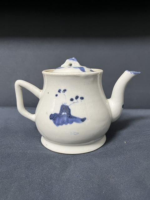 古玩陶瓷青花福祿壽三星高照圖茶壺拍賣，當前價格688元