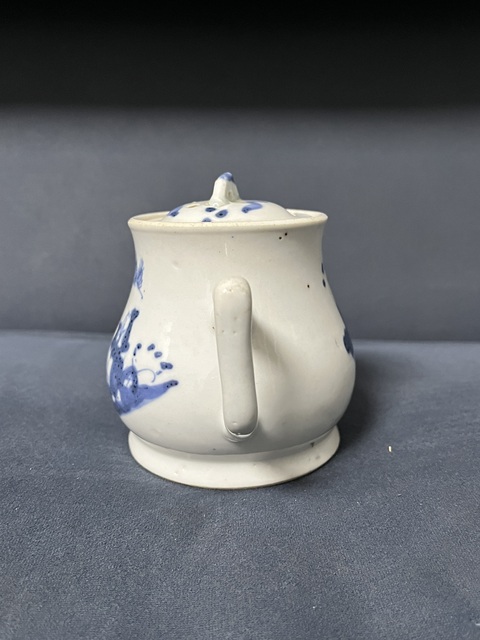 古玩陶瓷青花福祿壽三星高照圖茶壺拍賣，當前價格688元