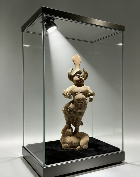 古玩陶瓷唐·彩繪天王俑拍賣，當前價格5500元