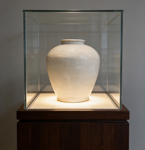 古玩陶瓷唐·鞏義窯白釉罐拍賣，當前價格5500元