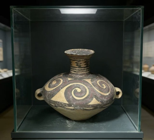 古玩陶瓷馬家窯·蛇旋紋罐拍賣，當前價格2800元