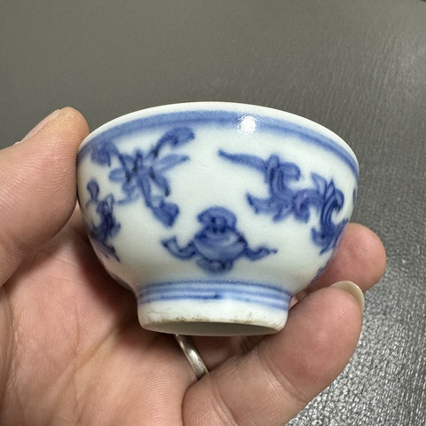 古玩陶瓷清早期龍紋杯真品鑒賞圖