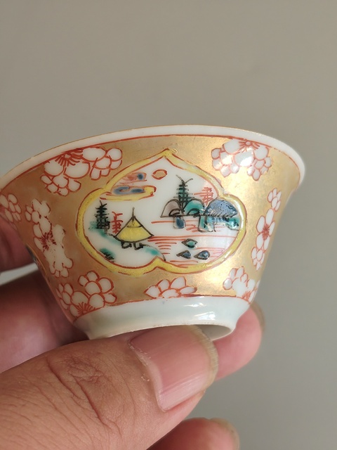 古玩陶瓷五彩杯真品鑒賞圖