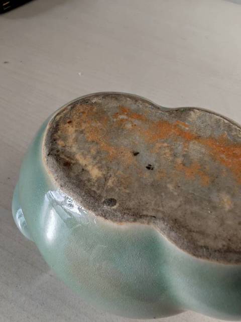 古玩陶瓷青釉法螺真品鑒賞圖