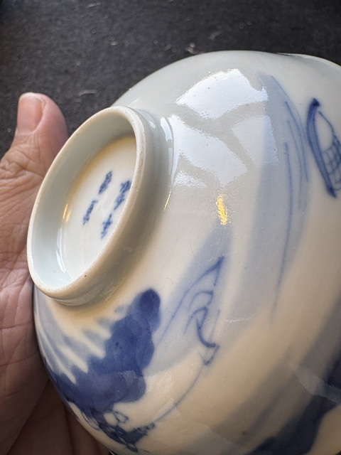 古玩陶瓷青花三多紋盤（日本）真品鑒賞圖