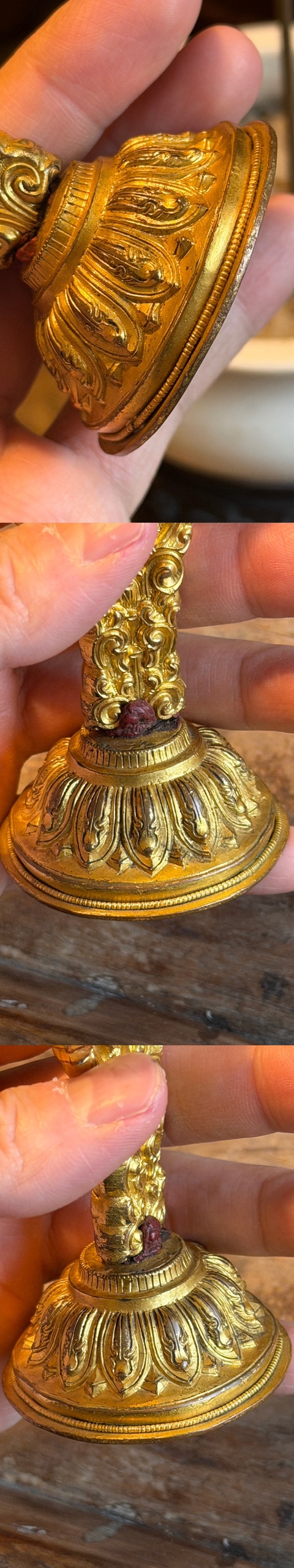 古玩銅器寶幢真品鑒賞圖